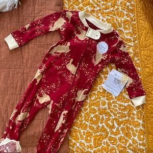 3-6 M organic cotton Burt’s Bees Christmas pj